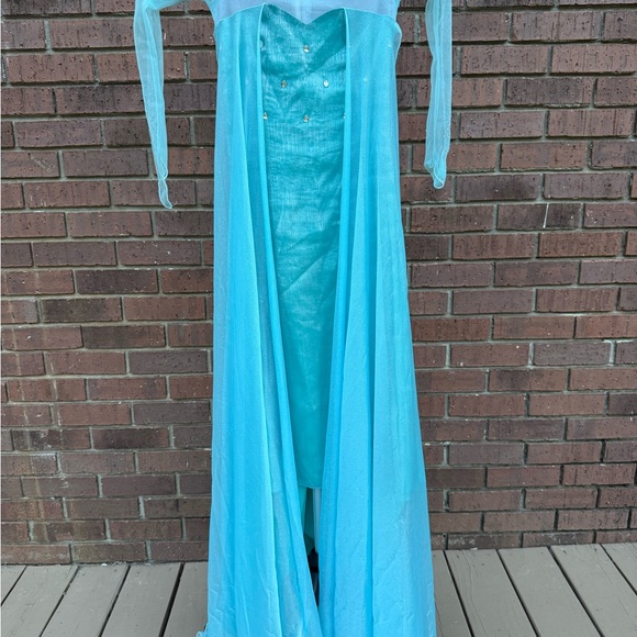 princess polly baby blue dress Cosplay Ice Queen Frozen Elsa Inspired Costume Dress Costyle Child Size  Small 2